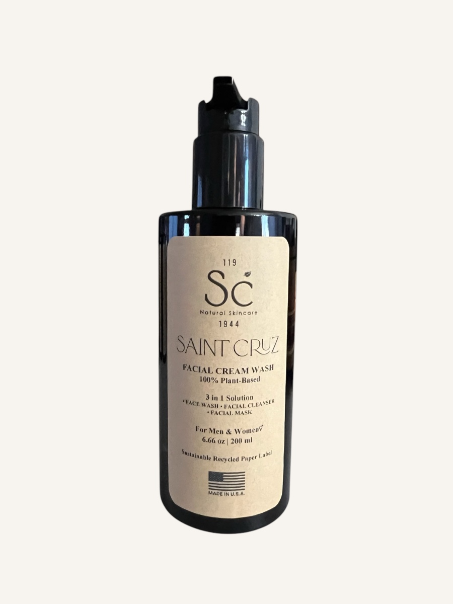 Saint Cruz facial cream wash bottle. Saint Cruz facial cream wash bottle.