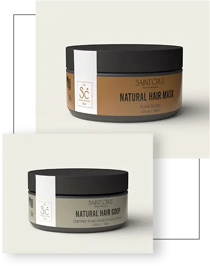 Saint Cruz natural hair mask and goop.